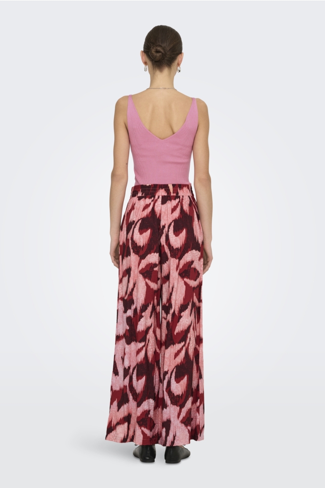 JDYMILES HW PALAZZO PANT WVN 15353810 KARANDA RED/DUSTY ROSE